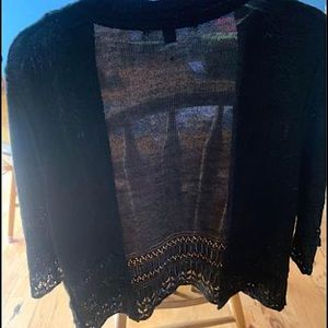 NY Collection black cardigan. Small. NEVER worn!